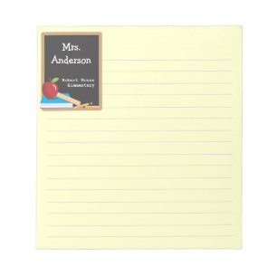 Lehrer-Werkzeuge Tafel u. Apple-Notizblock Notizblock