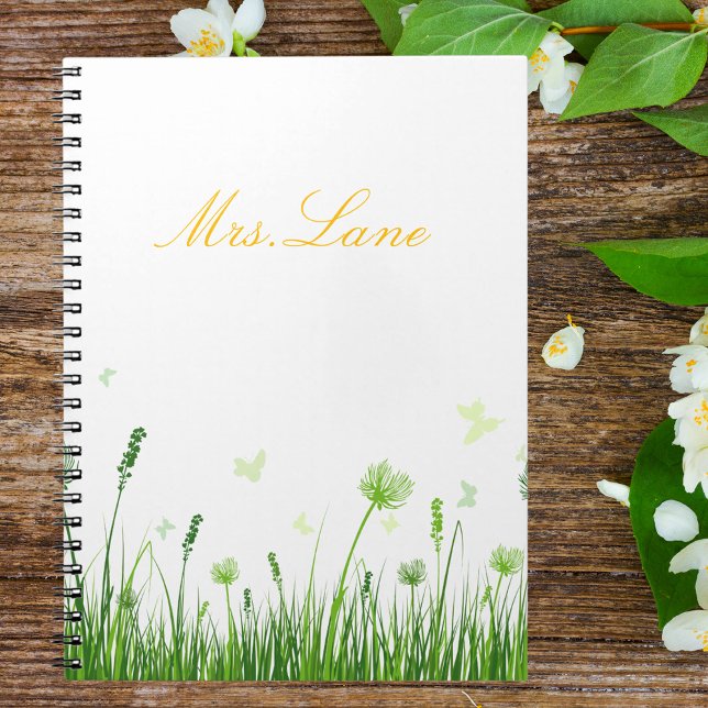 Lehrer Wertschätzung Boho Floral Notebook Notizblock (Von Creator hochgeladen)