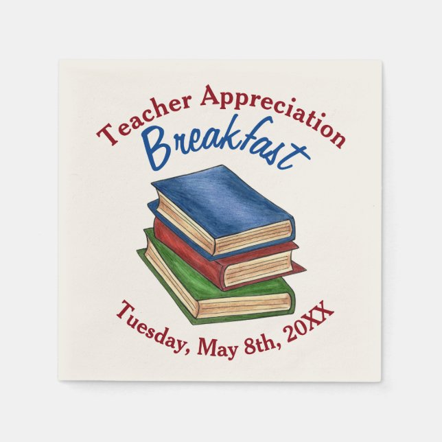 Lehrer Wertschätzung Frühstück Rente Party Serviette (Vorderseite)