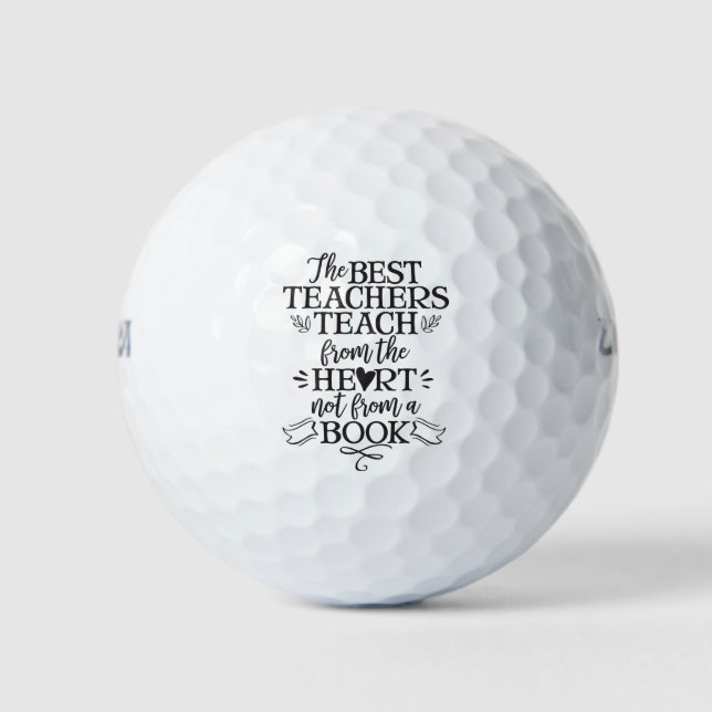 Lehrer Wertschätzung Geschenk Teach Herz Vielen Da Golfball (Vorderseite)