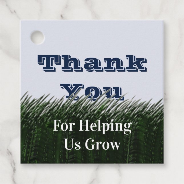 Lehrer Wertschätzung Grüngras Klasse Vielen Dank Geschenkanhänger (Vorderseite)