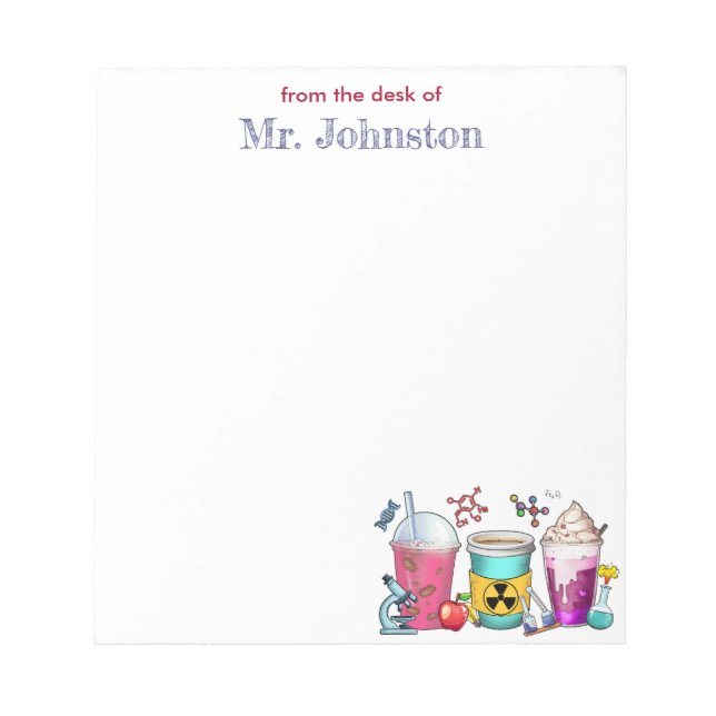 Lehrer-Wertschätzung Kaffee Personalisiert Notizblock (Vorderseite)