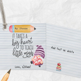 Lehrer-Wertschätzung mit Herz Geschenkanhänger