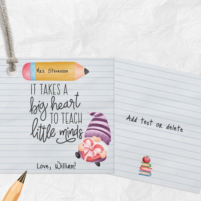 Lehrer-Wertschätzung mit Herz Geschenkanhänger (Von Creator hochgeladen)