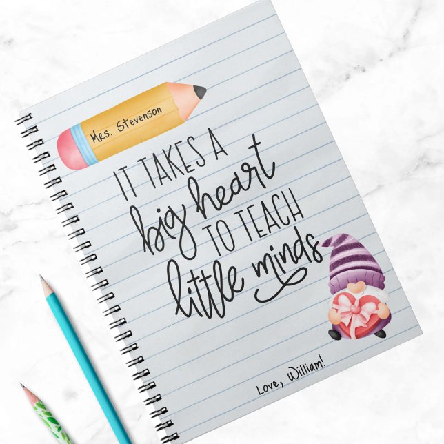 Lehrer-Wertschätzung mit Herz Notizblock (Von Creator hochgeladen)