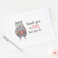 Lehrer Wertschätzung Owl Vielen Dank