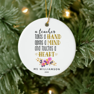 Lehrer Wertschätzung Typografie Custom Ornament