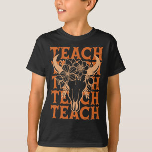 Lehrer Western Boho Wilder Westen Bullenschädel By T-Shirt