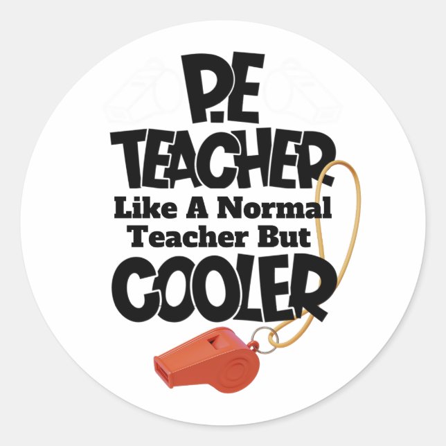 Lehrer wie ein normaler Lehrer, aber Cooler Runder Aufkleber (Vorderseite)