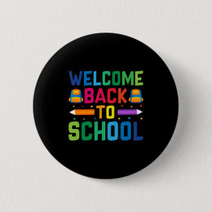 Lehrer willkommen zurück zur Schule Button