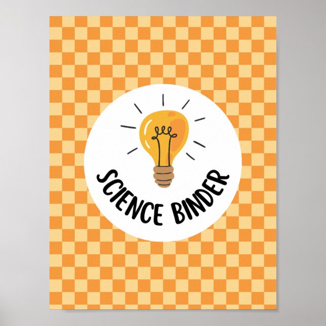 Lehrer Wissenschaftsordner einfügen oder Klassenzi Poster (Vorne)