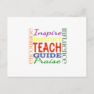 Lehrer Word Picture Teachers School Kids Postkarte