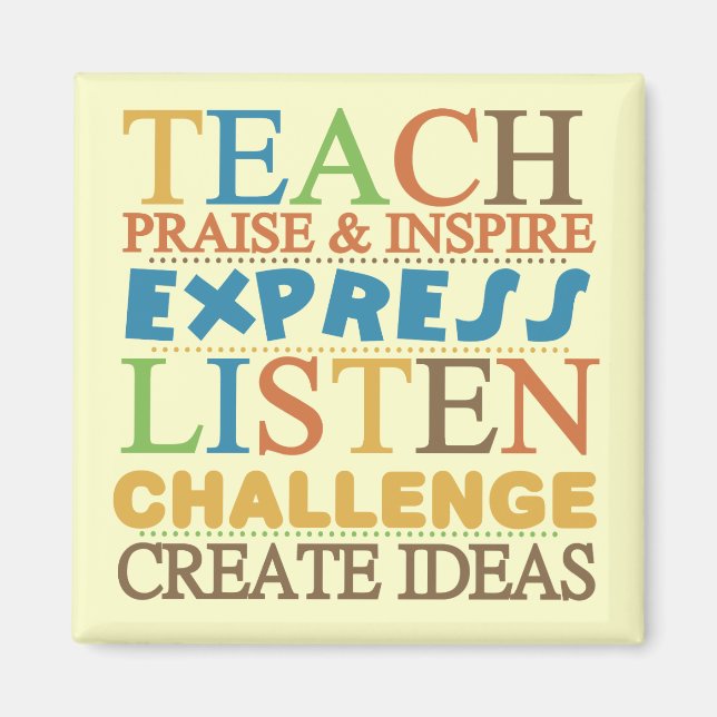 Lehrer Worte zum Leben durch Magnet (Vorne)