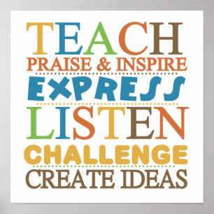 Lehrer Worte zum Leben durch Poster