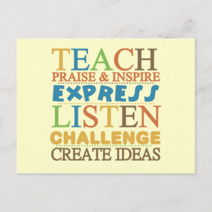 Lehrer Worte zum Leben durch Postkarte