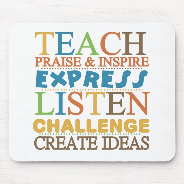 Lehrer-Wörter, zum zu leben Byy Mousepad (Vorne)