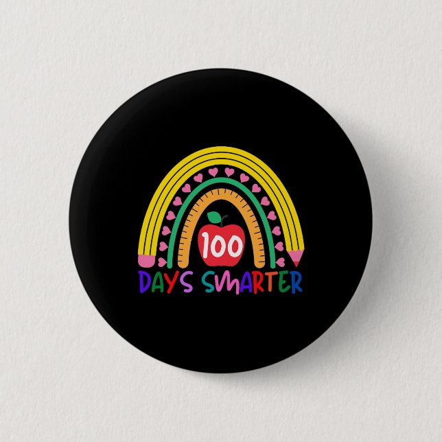 Lehrer zitieren 100 Tage Schullehrer und -studium Button (Vorderseite)