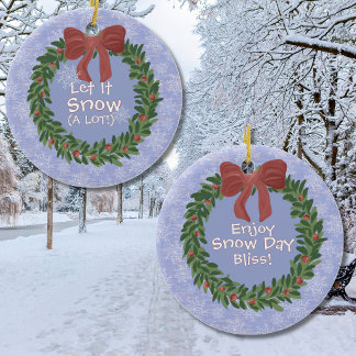 Lehrer-zu-Lehrer-Schneetag-Wonne-Ornament Keramik Ornament