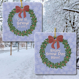 Lehrer-zu-Lehrer-Schneetages-Wonne-Ornament Keramikornament