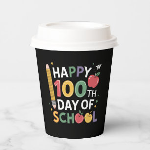 Lehrer zum 100. Schultag Glücklicher 100 Tage Pappbecher