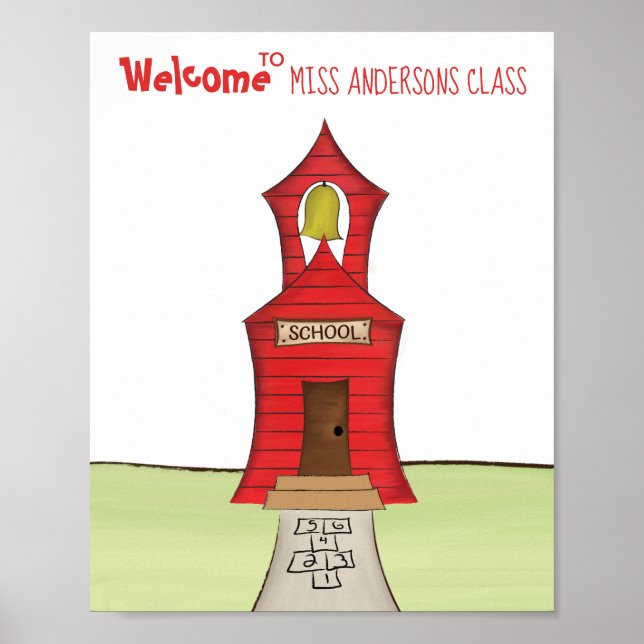 Lehrer zurück in den Schulunterricht Poster (Vorne)