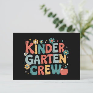 Lehrer zurück zur Crew des Kindergartens Dankeskarte