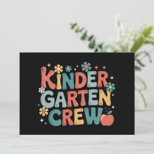 Lehrer zurück zur Crew des Kindergartens Einladung