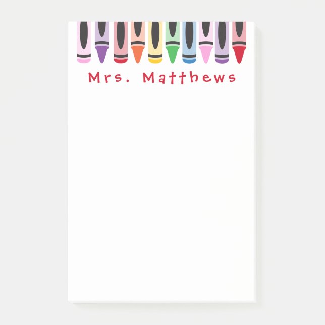 Lehrer zurück zur Niedlichen Schulfarbe Post-it Klebezettel (Vorderseite)