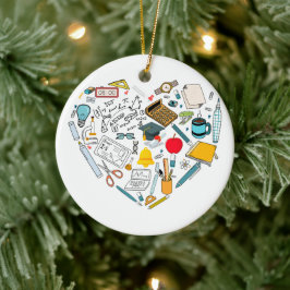 Lehrerassistent Professor Tool Heart Keramik Ornament