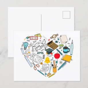 Lehrerassistent Professor Tool Heart Postkarte