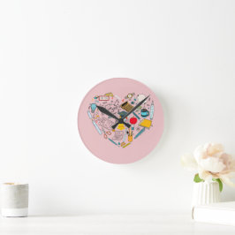 Lehrerassistent Professor Tool Heart Runde Wanduhr