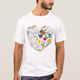 Lehrerassistent Professor Tool Heart T-Shirt