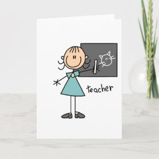 Lehrerausweis Strichmännchen Karte