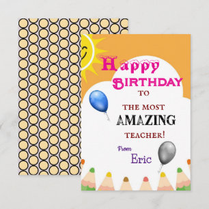 Lehrerbday karte