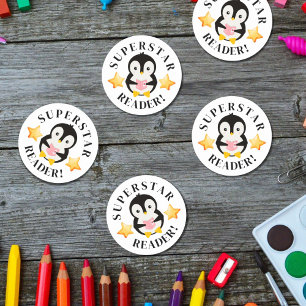 Lehrerbelohnungen Aufkleber Superstar Reader