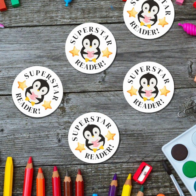 Lehrerbelohnungen Aufkleber Superstar Reader (Von Creator hochgeladen)