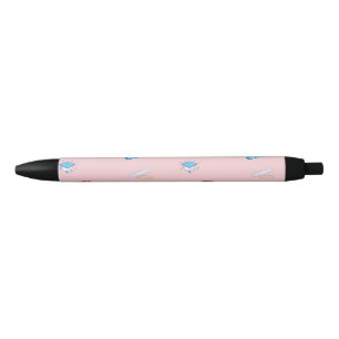 Lehrerberufsmuster auf rosa kugelschreiber