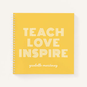 Lehrerbewertung durch die Liebe Inspiriert Notizbuch