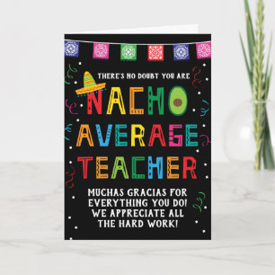 Lehrerbewertung Nacho Average Cinco De Mayo Karte