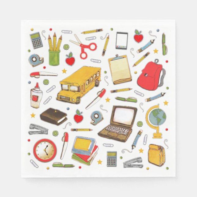 Lehrerbewertung Party Serviette (Vorderseite)