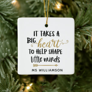 Lehrerbewertung Personalisiert Weihnachten Keramikornament