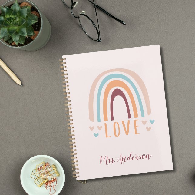 Lehrerbewertung zurück zur Schule Boho Rainbow Planer (Von Creator hochgeladen)