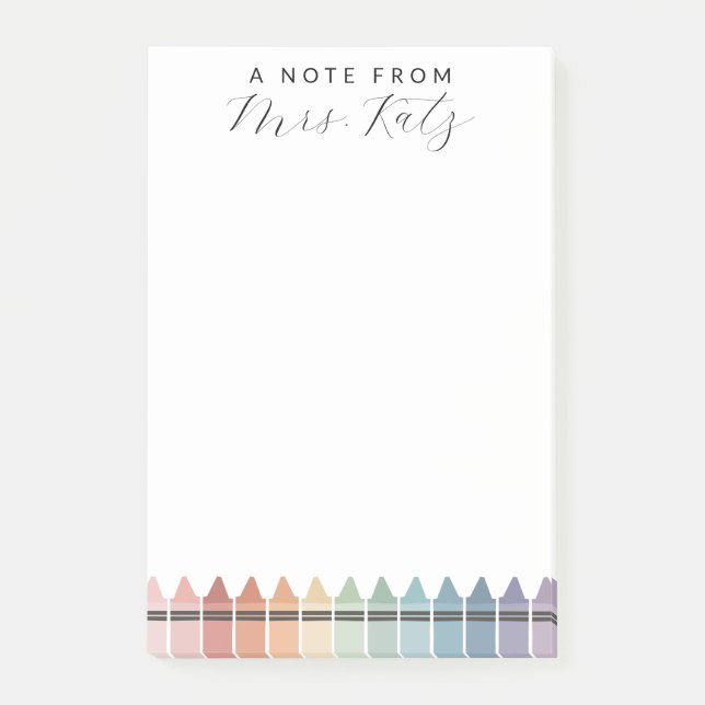 LehrerbewertungsCrayon Post-it Klebezettel (Vorderseite)