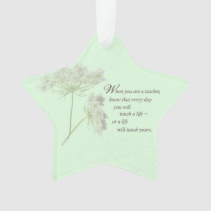 Lehrerbewertungstag Danke Wildblume Ornament