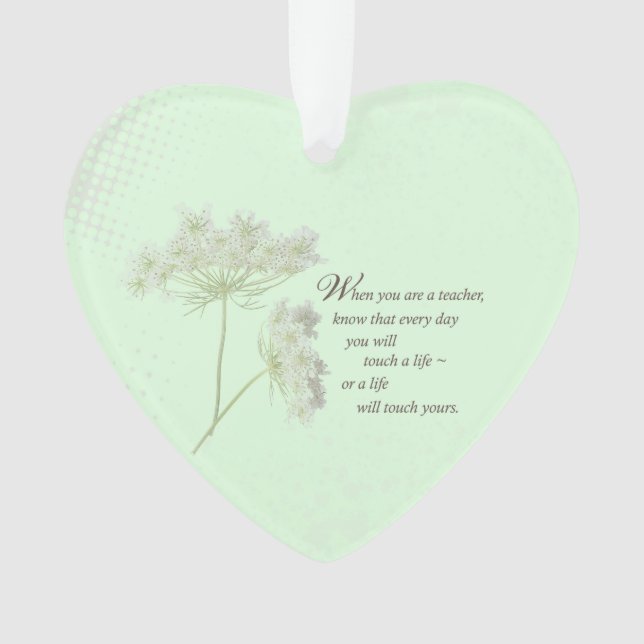 Lehrerbewertungstag Danke Wildblume Ornament (Vorderseite)
