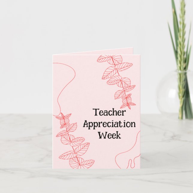 Lehrerbewertungswoche Feiertagskarte (Vorderseite)