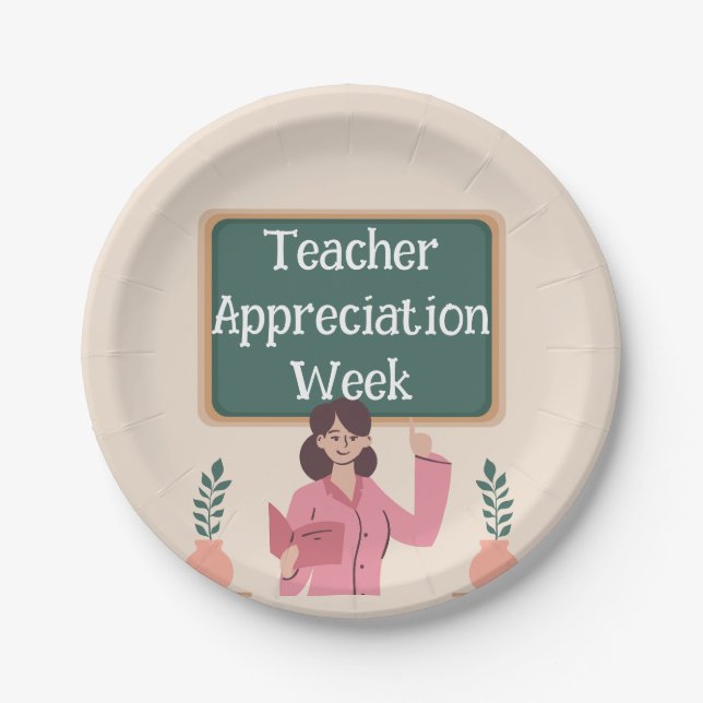 Lehrerbewertungswoche Pappteller (Vorderseite)