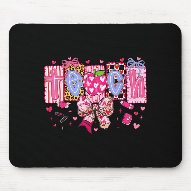 Lehrerbogen Valentinstag Lehrerherz  Mousepad (Vorne)