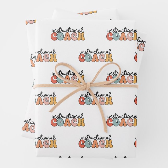 Lehrercoach Retro Geschenkpapier Set (Beispiel)