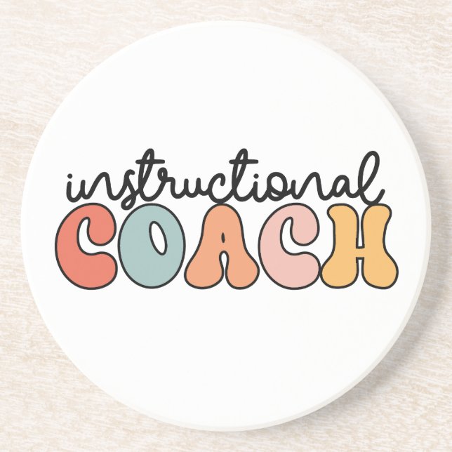 Lehrercoach Retro Getränkeuntersetzer (Vorne)